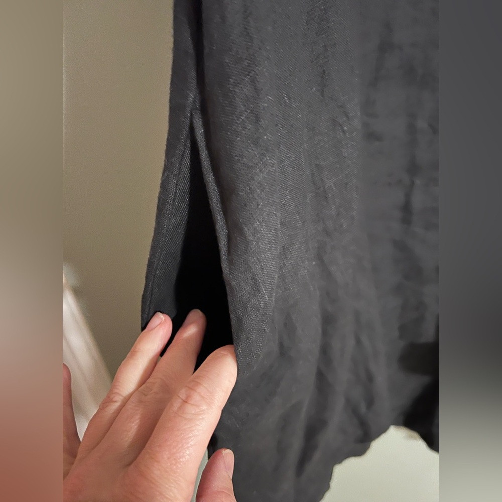 Magic Linen ROYAL TOSCANA LINEN DRESS IN BLACK - Size Medium - Picture 5 of 5